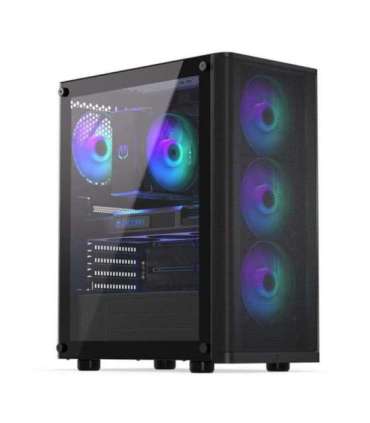 Case|ENDORFY|Ventum 200 ARGB|MidiTower|Case product features Transparent panel|Not included|ATX|MicroATX|MiniITX|Colour Black
