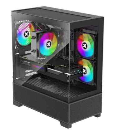 Case|XILENCE|XG172|MidiTower|Case product features Fan control panel/Transparent panel|Not included|Colour Black|XG172
