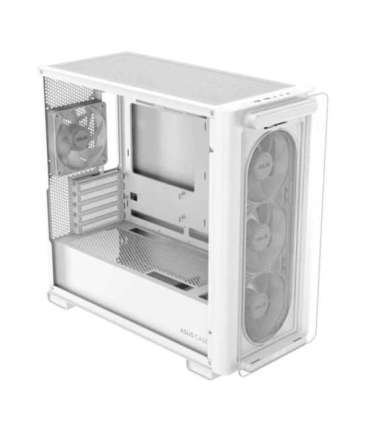 Case|ASUS|A23 PLUS|MidiTower|Case product features Transparent panel|MicroATX|MiniITX|Colour White|A23PLUSTG/ARGBWHITE