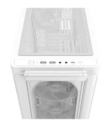 Case|ASUS|A23 PLUS|MidiTower|Case product features Transparent panel|MicroATX|MiniITX|Colour White|A23PLUSTG/ARGBWHITE