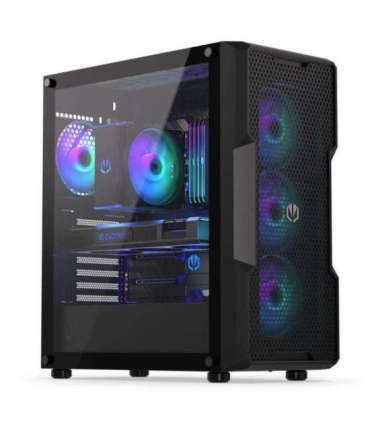 Case|ENDORFY|Regnum 400 ARGB|MidiTower|Case product features Transparent panel|Not included|ATX|MicroATX|MiniITX|Colour Black