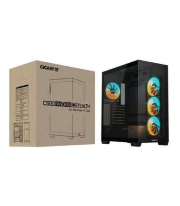 Case|GIGABYTE|GB-C500P ST|MidiTower|Case product features Transparent panel|ATX|MicroATX|MiniITX|Colour Black|GB-C500PST