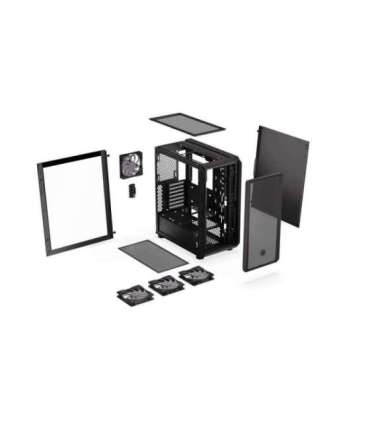 Case|ENDORFY|Arx 500 ARGB|MidiTower|Case product features Transparent panel|Not included|ATX|MicroATX|MiniITX|Colour Black|EY