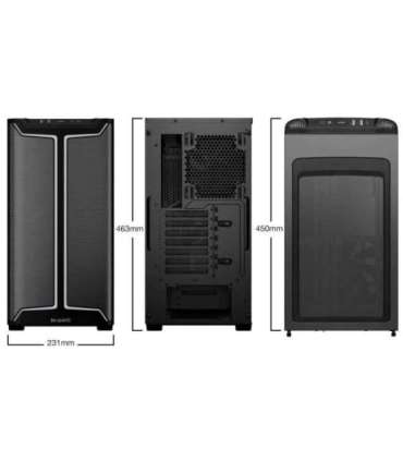 Case|BE QUIET|PURE BASE 501 DX|MidiTower|Case product features Transparent panel|Not included|ATX|MicroATX|MiniITX|Colour Bla