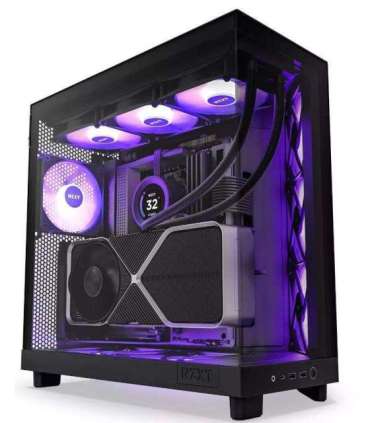 Case|NZXT|H6 Flow RGB|MidiTower|Case product features Transparent panel|Not included|ATX|MicroATX|MiniITX|Colour Black|CC-H61