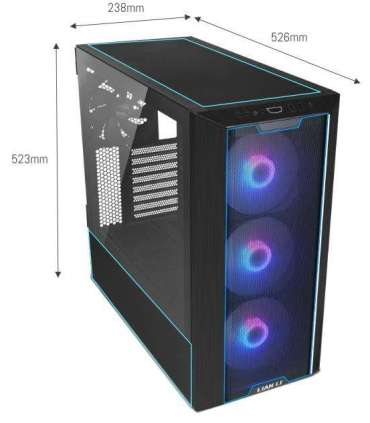 Case|LIAN LI|LANCOOL III|MidiTower|Case product features Transparent panel|ATX|EATX|MicroATX|MiniITX|Colour Black|G99.LAN3RX.