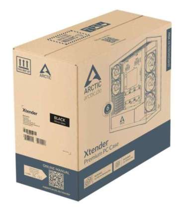 Case|ARCTIC|EATX|Black|Midi Tower|PC|Xtender (Mirror Black)|ACPCC00018A