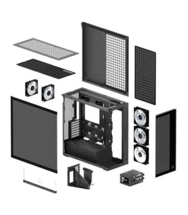Case|ARCTIC|Xtender VG (Black)|Case product features Transparent panel|Not included|Colour Black|ACPCC00016A