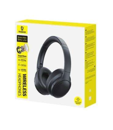 Baseus Earphone Bluetooth BH1 Lite Wireless Headphones, BT 6.0, Black (A0203C00)
