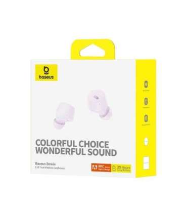 Baseus Earphone Bluetooth Bowie E18 TWS Earphones, BT 5.3, ENC, IPX4, Purple EU (A00023800533-00)