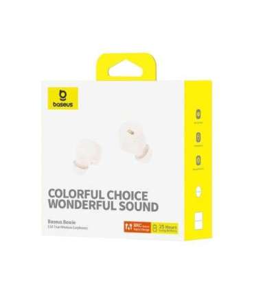 Baseus Earphone Bluetooth Bowie E18 TWS Earphones, BT 5.3, ENC, IPX4, White EU (A00023800223-00)