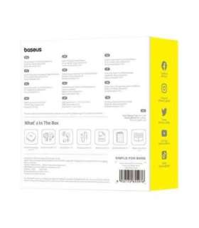 Baseus Earphone Bluetooth Bowie E19 TWS Earphones, BT 5.3, ENC, IPX5, White EU (A00069600223-00)