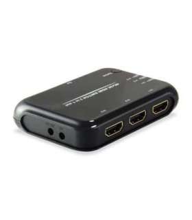 Equip 332721 HDMI 1.4 Switch 3x1, HDMI, Plastic, Black, IR, 7.1-CH, DTS-HD, Dolby TrueHD