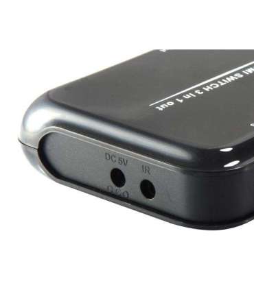 Equip 332721 HDMI 1.4 Switch 3x1, HDMI, Plastic, Black, IR, 7.1-CH, DTS-HD, Dolby TrueHD