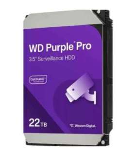 Western Digital WD221PURP Purple PRO Surveillance HDD, 22 TB, 3.5", SATA3, 512MB
