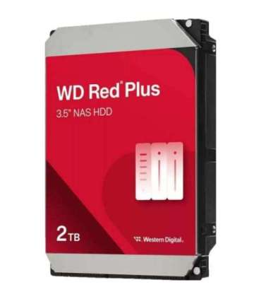 Western Digital WD20EFPX RED PLUS HDD, 2 TB, 3.5", SATA3, 5400 RPM, 256 MB, 175 MB/s
