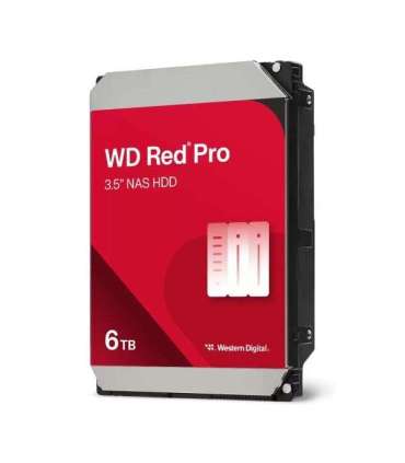 Western Digital WD6005FFBX RED Pro HDD, 6TB, 3.5", 7200 RPM, Serial ATA III, 256 MB, 220 Mib/s, CMR