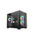 Cooler Master E481-KHNN-S00 Elite 481 WOOD Black, mATX, Front Panel, 70° Full-View Tempered Glass