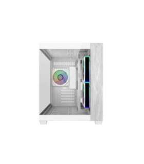 Cooler Master E481-WHNN-S00 Elite 481 WOOD White, mATX, Front Panel, 70° Full-View Tempered Glass