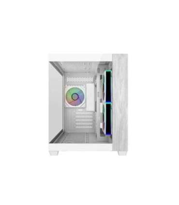 Cooler Master E481-WHNN-S00 Elite 481 WOOD White, mATX, Front Panel, 70° Full-View Tempered Glass