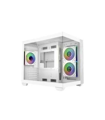 Cooler Master E481-WHNN-S00 Elite 481 WOOD White, mATX, Front Panel, 70° Full-View Tempered Glass