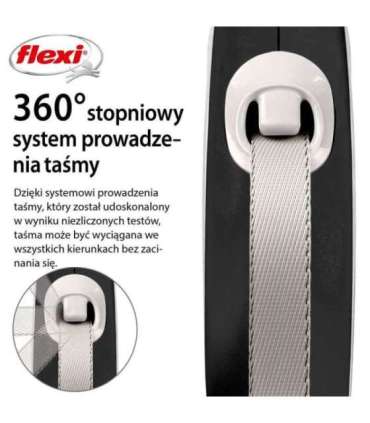 Flexi New COMFORT 8 m Black, Grey Dog Retractable lead