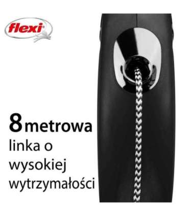 Flexi New CLASSIC 8 m Black Dog Retractable lead