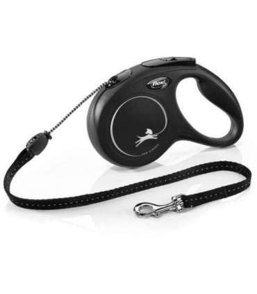 Flexi New CLASSIC 5 m Black Dog Retractable lead