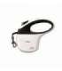 FLEXI One for All S white - black - automatic dog leash for dogs up to 30kg - 5m