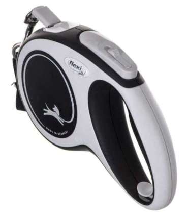 Flexi New Comfort M Tape 5 m Black Dog Retractable lead