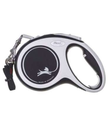 Flexi New Comfort M Tape 5 m Black Dog Retractable lead