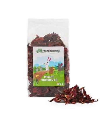 FACTORY HERBS Hibiscus flower - treat for rodents and rabbits - 100g