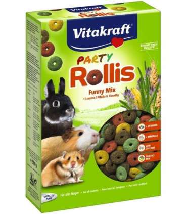 VITAKRAFT Party Rollis Funny Mix - treat for rodents and rabbits - 500g