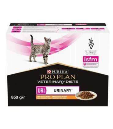 PURINA Pro Plan Veterinary Diets UR St/Ox Urinary Chicken - wet cat food - 10x85 g