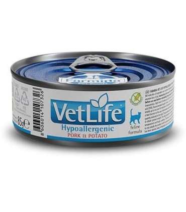FARMINA Vet Life Hypoallergenic Pork & Potato - wet cat food - 85 g