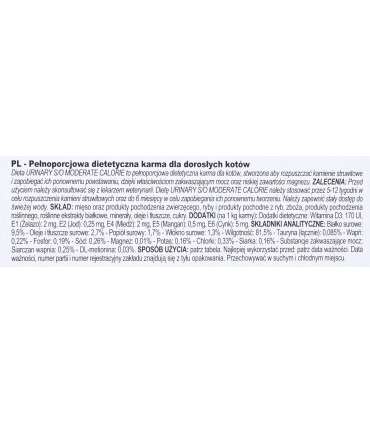 ROYAL CANIN Urinary S/O Moderate Calorie - wet cat food - 12 x 85g