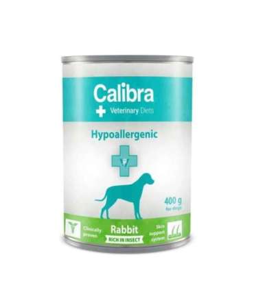 CALIBRA VD Dog Hypoallergenic Rabit&Insect - wet dog food - 400g
