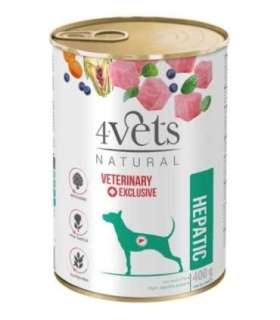 4VETS Natural Hepatic Dog  - wet dog food -  400 g