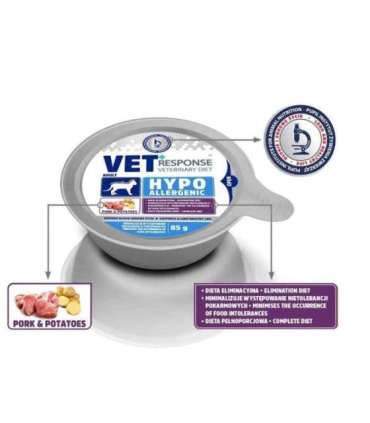 VET RESPONSE Hypoallergenic Pork - wet cat food - 85g