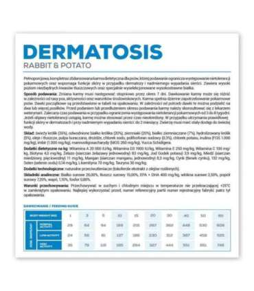 VET EXPERT Veterinary Diet Dermatosis Dog Rabbit & Potato - dry dog food - 12 kg