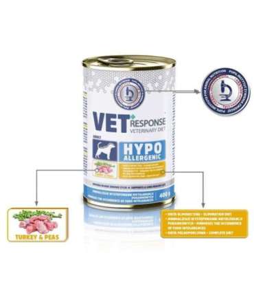 VET RESPONSE Hypoallergenic Turkey - wet dog food - 400g