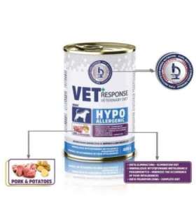 VET RESPONSE Hypoallergenic Pork - wet dog food - 400g