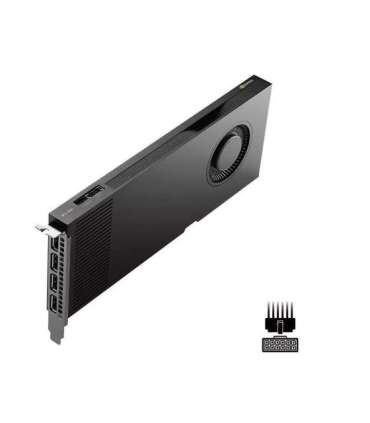 Graphics card PNY NVIDIA RTX 4000 Ada Generation, 20 GB GDDR6 160-bit,  PCIe 4.0 x16, Single Slot, 4x Mini DP 1.4a, ATX