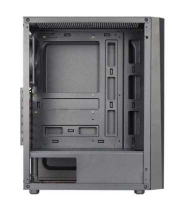 Aerocool DELTABKV1 ATX PC Case RGB Front Full Side Window 12cm Fan Black