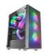 Mars Gaming MC-F Black, ATX Gaming Semitower, Full Tempered Glass Window, Metal-Mesh Front, 4x 120mm ARGB Fans