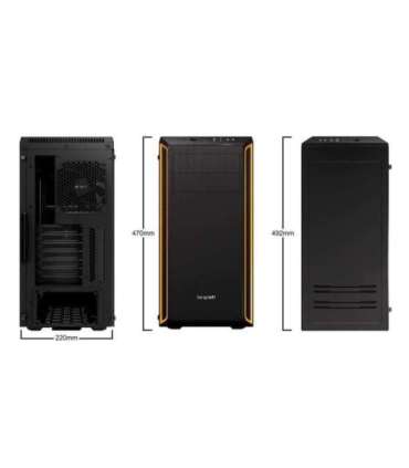be quiet! Pure Base 600 Window Midi Tower Black, Orange