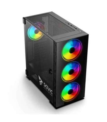 SAVIO PC Case Prime X1 ARGB Glass Black