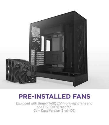 Case|NZXT|ATX/micro ATX/Mini-ITX/EATX|Black|Midi Tower|PC|CM-H92FB-01