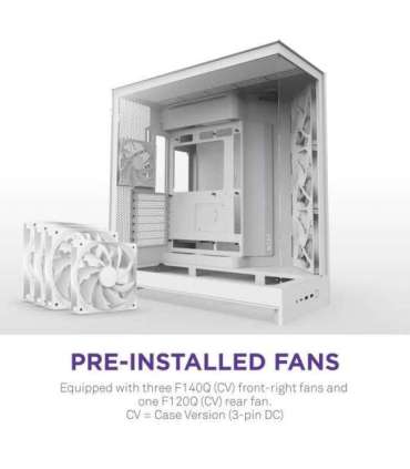Case|NZXT|ATX/micro ATX/Mini-ITX/EATX|White|Midi Tower|PC|CM-H92FW-01