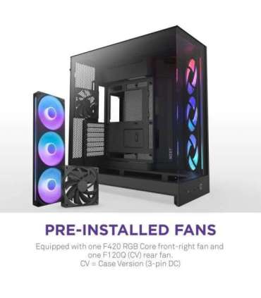 Case|NZXT|ATX/micro ATX/Mini-ITX/EATX|Black|Midi Tower|PC|CM-H92FB-R1